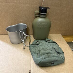 USGI ALICE LC-2 1 QT Canteen Cover Pouch + Stainless Steel Cup + Canteen